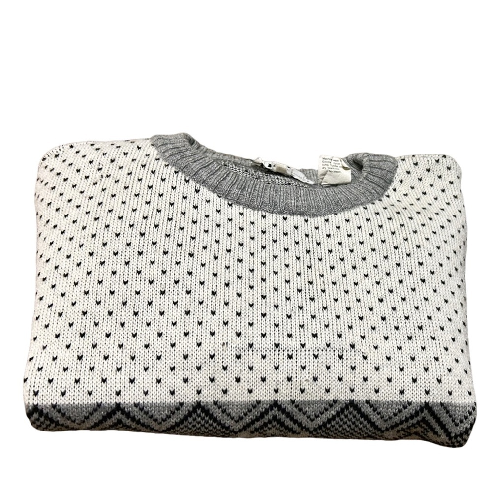 Vintage KP Collection Nordic Sweater Gray Fair Isle Men’s Large - Picture 14 of 14